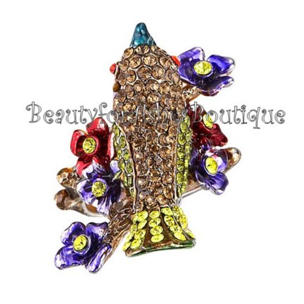 Multi-color Bird on Perch Ring - Size 7 - New w/Tags - Picture 2 of 5